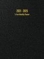 2021 - 2025 5-Year Monthly Planner: 60-Month Calendar (Black) - Hardcover