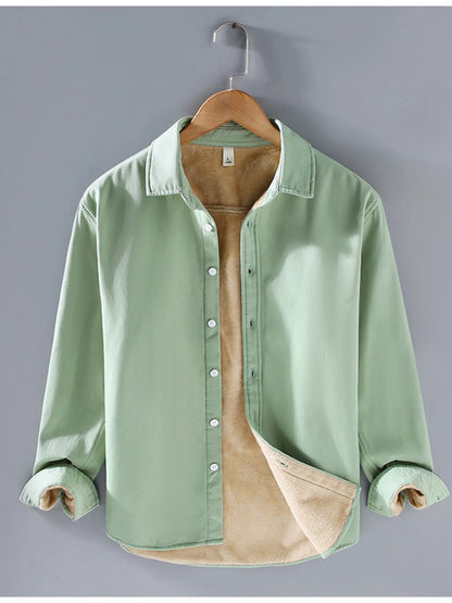 Men's Plus Size Button Up Long Sleeve Shirt