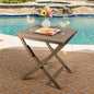 Outdoor Bistro Table Folding Acacia Wood Gray 25.5