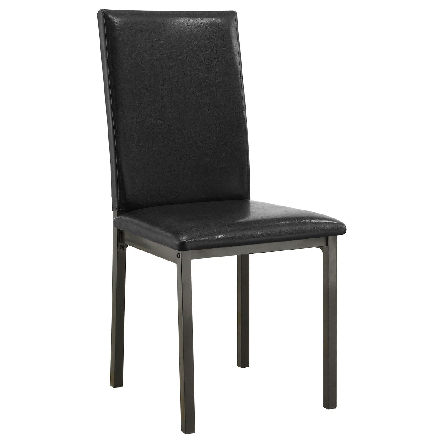 Garza Upholstered Dining Side Chair Dark Brown (Set of 2)