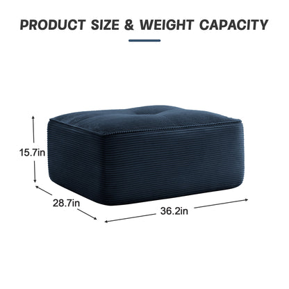 Ottoman Corduroy - Blue
