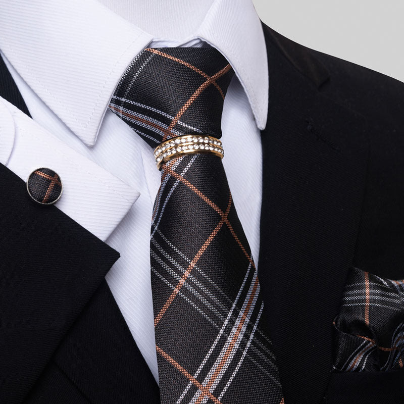 Multi Colored Striped Floral Mens Tie