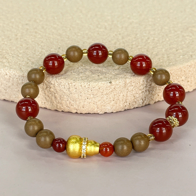 Natural Herbal Incense Bead Bracelet Versatile High-end And Vintage-style