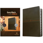 Every Man's Bible NLT (Leatherlike, East-West Grey, Indexed) - Imitation Leather