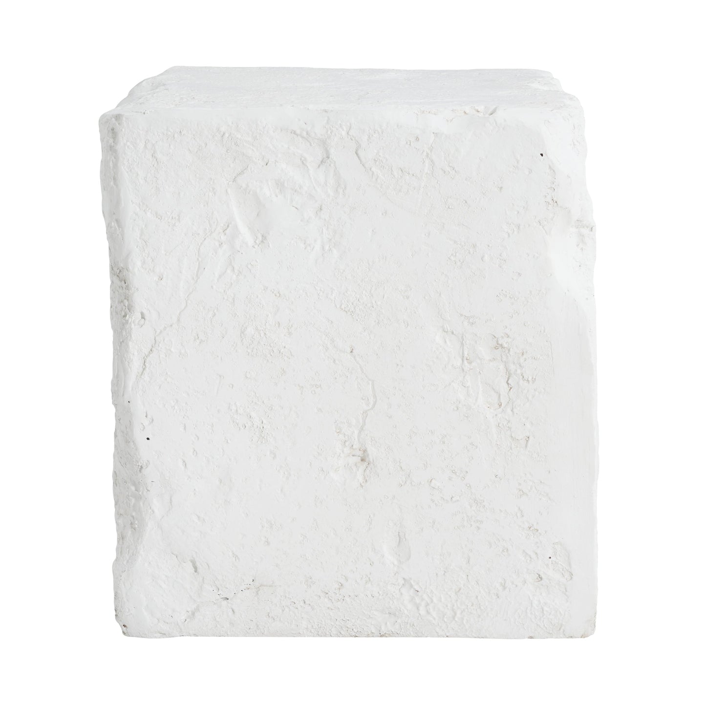Outdoor Side Table Square MGO White Cave Texture 16.5x17.85in