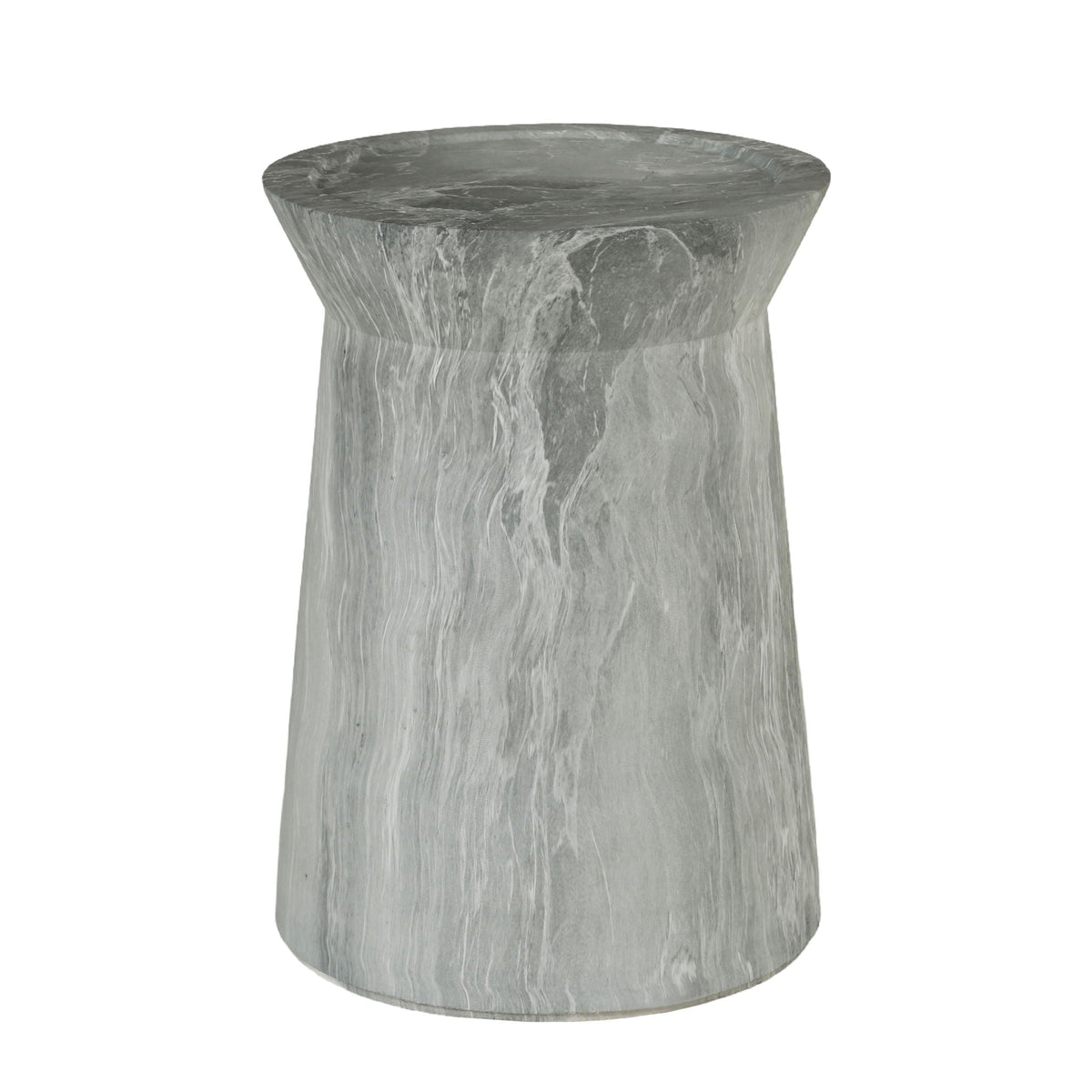 Round Outdoor End Table - Marble