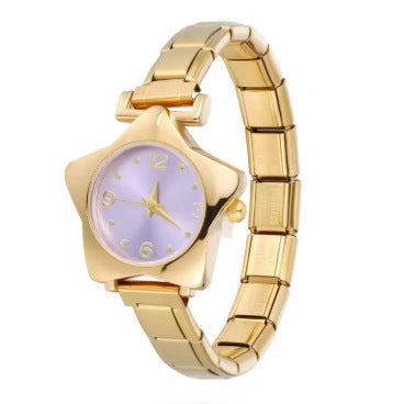 New Colorful Five Star Stainless Steel Watch Bracelet