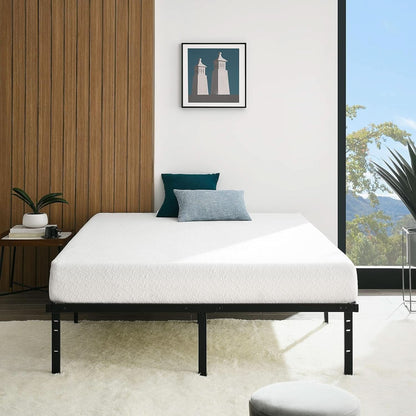 Full Platform Bed Frame With Storage Noiseless Heavy Duty