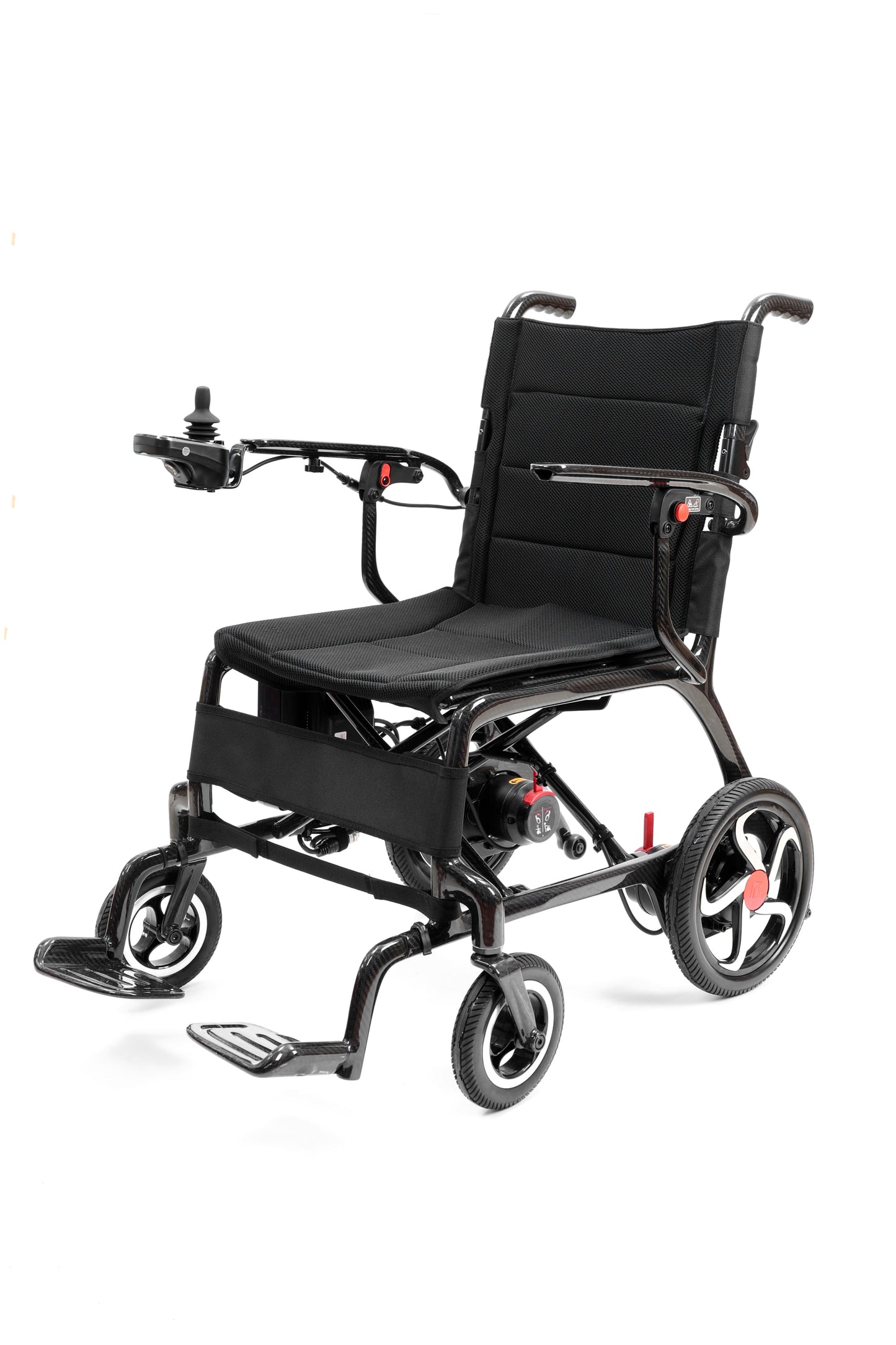 Wheelchair Electric Foldable Carbon Fiber 37 LB 30 Mile Range 38x24x37 In