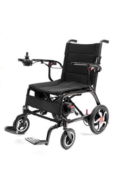 Wheelchair Electric Foldable Carbon Fiber 37 LB 30 Mile Range 38x24x37 In