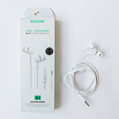 Round-hole Digital Version Wired In-ear Headphones
