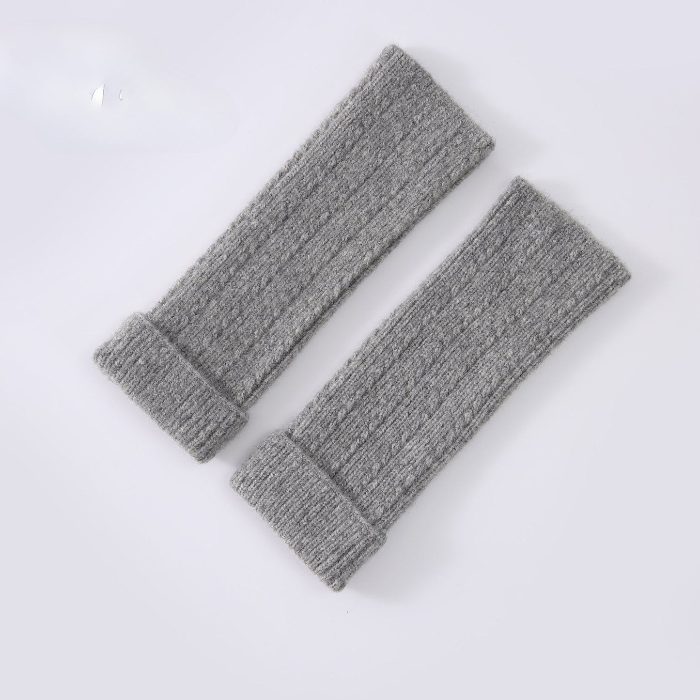 Knitted Fingerless Wool-blend Thermal Knit Gloves