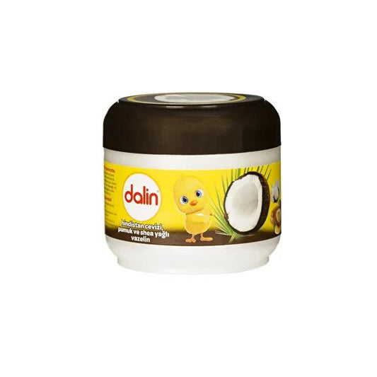 Dalin Baby Care Vaseline with Coconut Oil, Cotton Extract & Shea Butter - Natural, Dermatologically Tested, Paraben-Free Baby Skincare (3.38 fl oz)