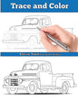 Trace and Color: Classic Trucks: Adult Activity Book - Paperback