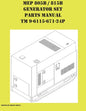 MEP 805B / 815B Generator Set Repair Parts Manual TM 9-6115-671-24P - Paperback