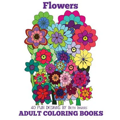 Adult Coloring Books: Flowers - Paperback