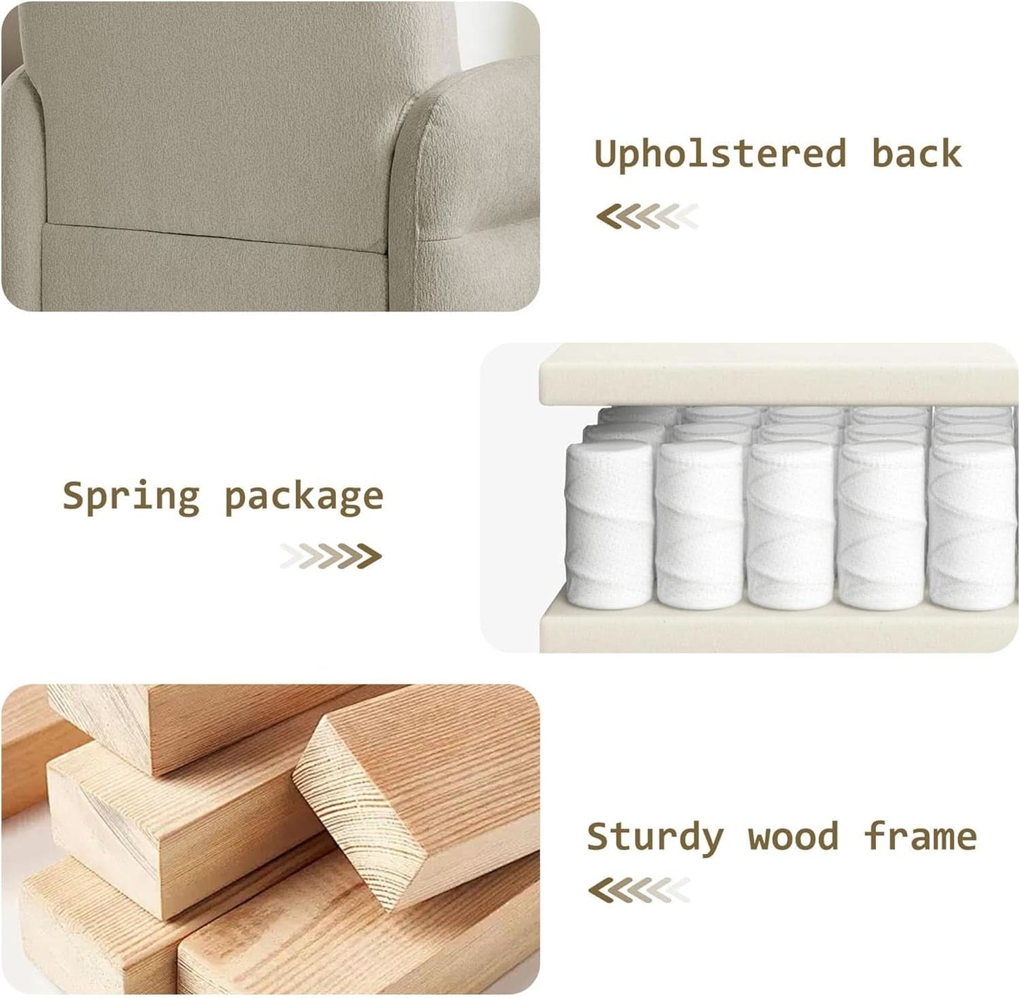 33Point5Inch Modern Reading Chair With HiddenStorage