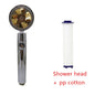 Shower Head Water Saving Flow 360 Degrees Rotating With Small Fan ABS Rain High Pressure Spray Nozzle Bathroom Accessories
