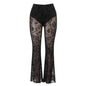 Women's Boho Style See Through Flared Pants