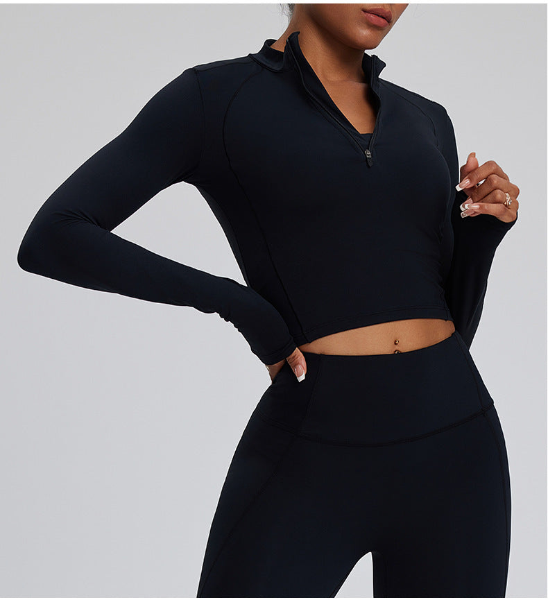 Womens Quick-Dry Long-Sleeve Yoga Wear For Europe And The US