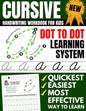 Cursive Handwriting Workbook For Kids: Dot To Dot Cursive Practice Book (Beginning Cursive) - Paperback