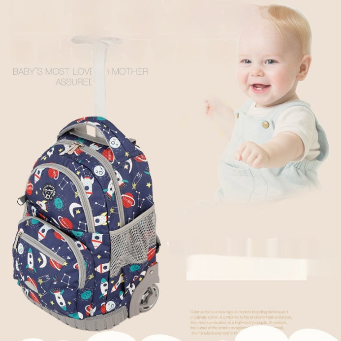 Children's Trolley Schoolbag Student Korean Style Backpack