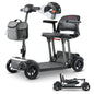 Mobility Scooter Folding Gray Metal Travel Compact Easy Store Transport