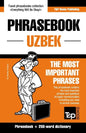 Phrasebook - Uzbek - The most important phrases: Phrasebook and 250-word dictionary - Paperback