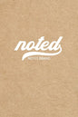 Noted Pocket Notebook: 4"x6", Small Journal Blank Memo Book, White Logo Kraft Brown Cover - Paperback