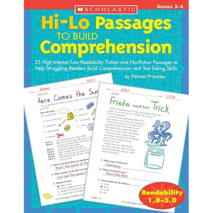 Hi-Lo Passages to Build Comprehension: Grades 3-4 - Paperback