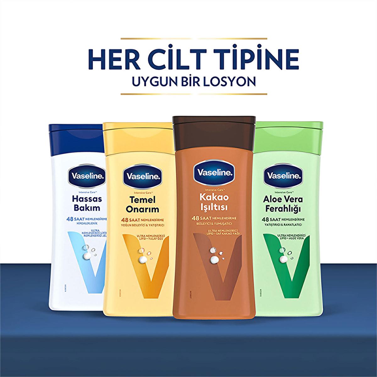 Vaseline Aloe Vera Body Lotion - 48 Hour Moisturization for Dry Skin - Non-Greasy & Dermatologically Tested