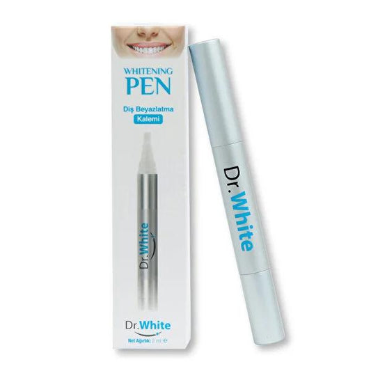 Dr. White Teeth Whitening Pen, 2ml - Peroxide-Free, Portable Oral Care for Coffee & Smoke Stain Removal