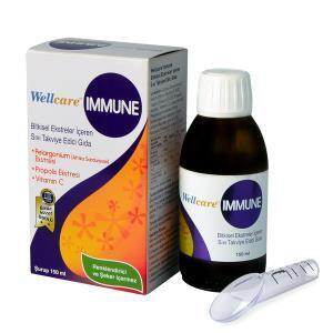 Wellcare Herbal Immune Syrup - Natural Immune Support with Propolis, Vitamin C, and Pelargonium Sidoides - 5.07 fl oz