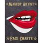 Makeup Artist Face Charts: Makeup cards to paint the face directly on paper with real make-up - Ideal for: professional make-up artists, vloggers - Paperback