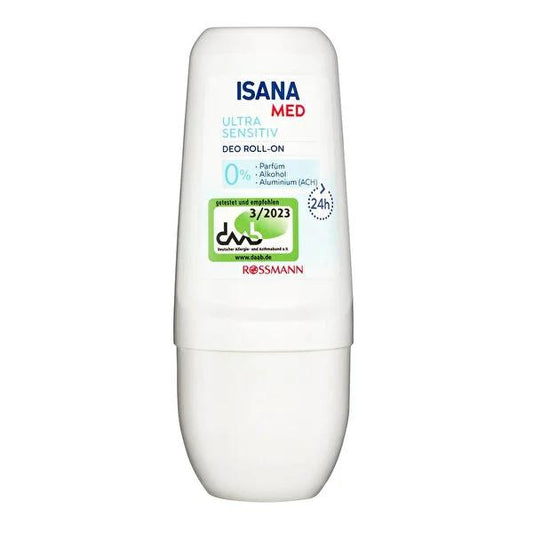 Isana Deodorant Roll-On for Sensitive Skin - 24 Hour Protection, Natural & Eco-Friendly