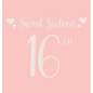 Happy 16th Birthday Guest Book (Hardcover): Sweet Sixteen Guest book, party and birthday celebrations decor, memory book, 16th birthday, happy birthda - Hardcover