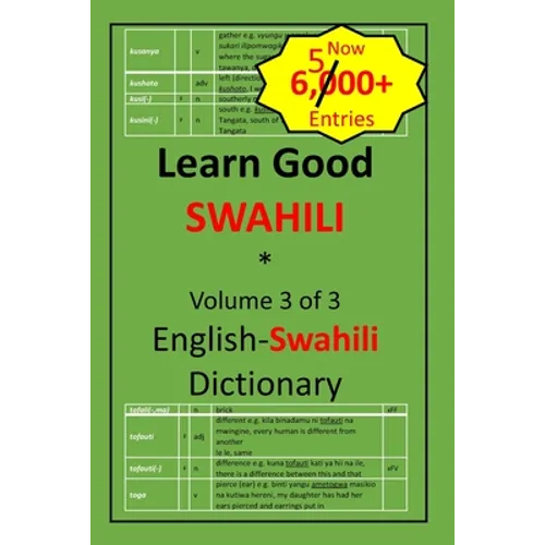 Learn Good Swahili: Volume 3 of 3: English-Swahili Dictionary with built-in mini-Thesaurus - Paperback
