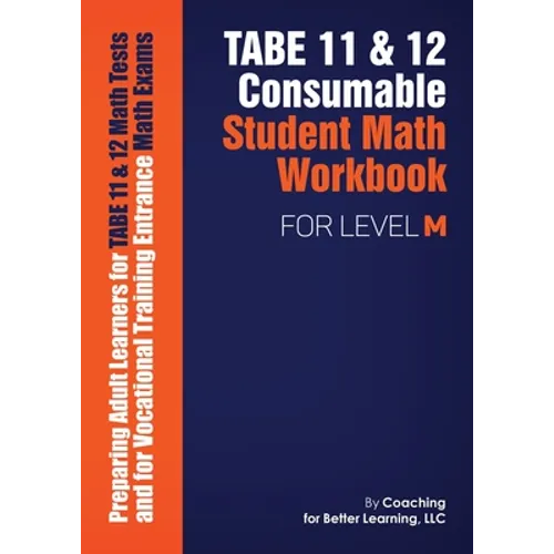 TABE 11 and 12 Consumable Student Math Workbook for Level M - Paperback