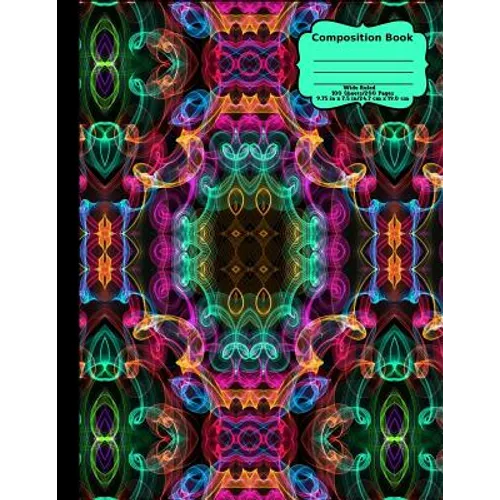 Abstract Curly Cues Composition Notebook, Wide Ruled, 100 Sheets/200 Pages, 8.5 - Paperback