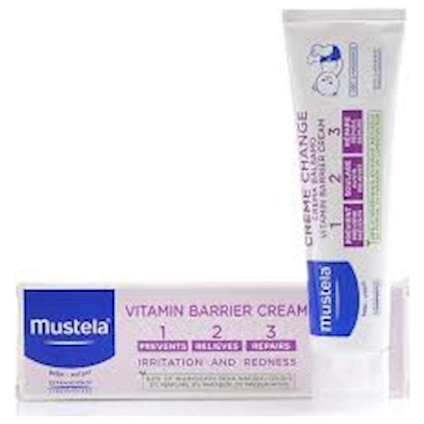 Mustela Baby Care Cream - Hypoallergenic Diaper Rash Relief & Natural Skin Protection for Sensitive Baby Skin