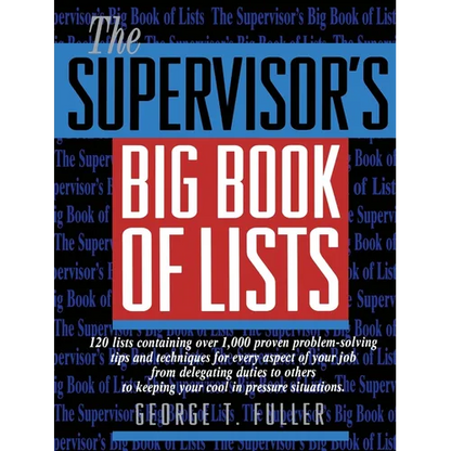 The Supervisor's Big Book of Lists - Paperback