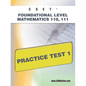 Cset Foundational Level Mathematics 110, 111 Practice Test 1 - Paperback