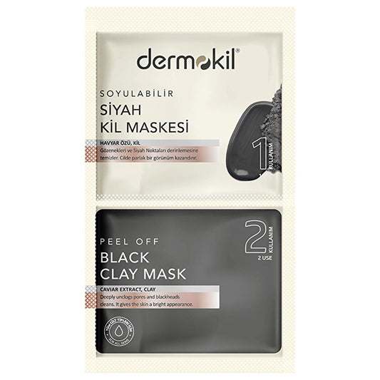 Dermokil Black Caviar Face Mask - Anti-Aging, Deep Cleansing, 0.51 fl oz