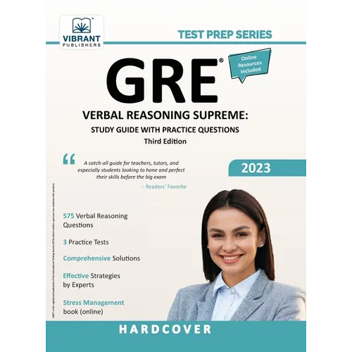 GRE Verbal Reasoning Supreme: Study Guide with Practice Questions - Hardcover