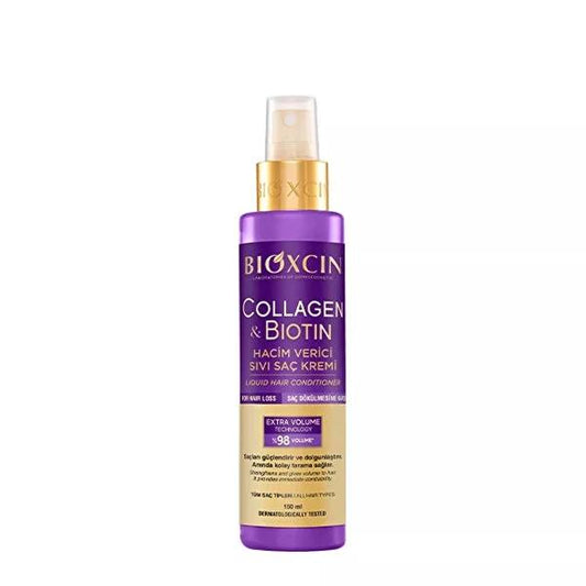 Bioxcin Collagen & Biotin Volumizing Hair Conditioner: Thicken Fine Hair & Prevent Hair Loss - Strengthens, Adds Volume, Ideal for Sensitive Scalps