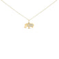 Diamond Elephant Pendant Necklace in 10K Yellow Gold – 1/5 ct