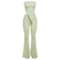 Tube Top High Waist Slim-fit Pants Suit Women
