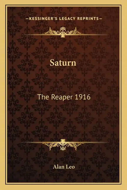 Saturn: The Reaper 1916 - Paperback