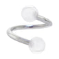 Spiral Twister GLACIER ILLUSION Belly Button Ring - 5mm Balls