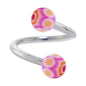 Spiral Twister PURPLE PEACH Belly Button Ring